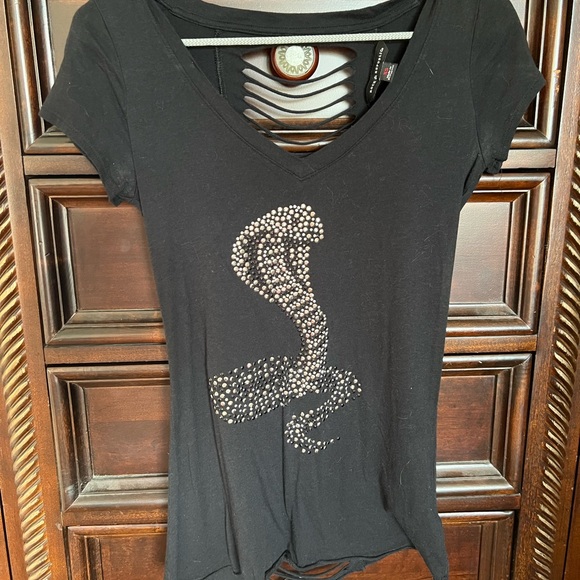 Rock and Republic Rhinestone Snake Ripped Tee - Picture 1 of 3